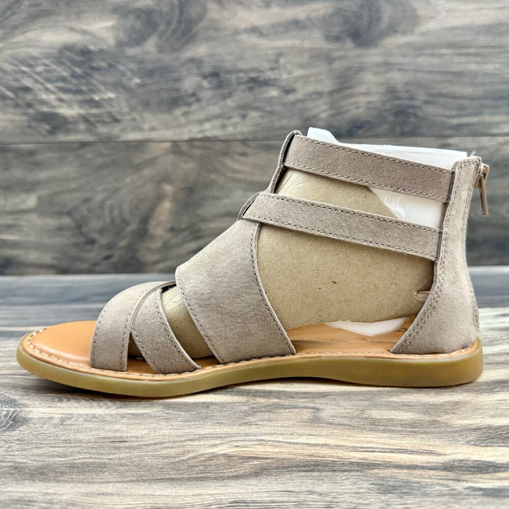 NEW BOC Born Dora 7M 37-38 Taupe Suede Gladiator Sandals - Picture 5 of 9